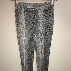 Stella McCartney Silk Snake Print Jogger Pants